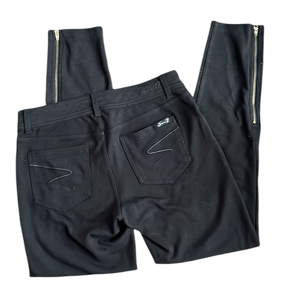 Seven7 ponte pants with zipper ankles